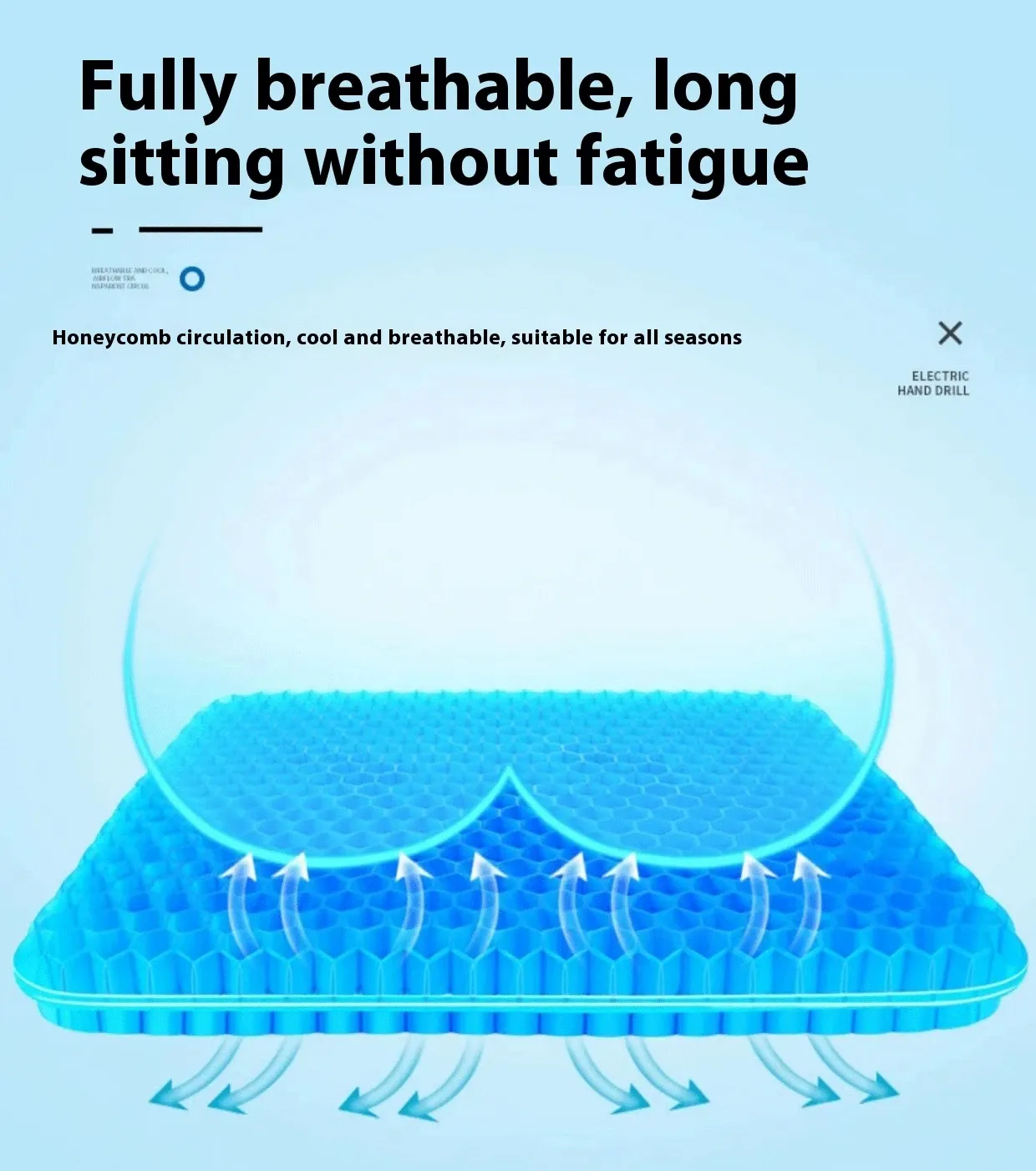 Hot selling honeycomb cushion breathable seat pad orthopedic seat cushion