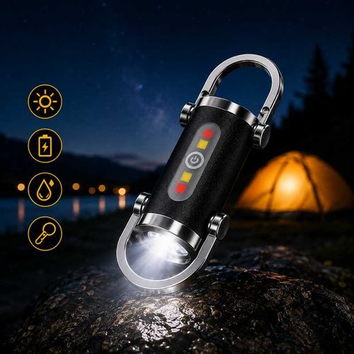Premium Stainless Steel 7-in-1 Rechargeable Emergency Light