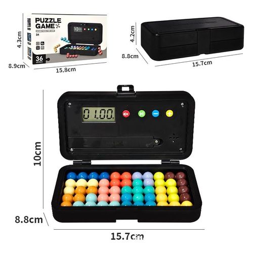 Family Timed Logic Bead Puzzle Toy | 2 Challenge Modes + Guide Book, Brain Training Game for Kids (3+) & Adults