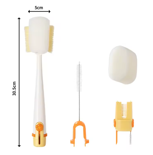 5-in-1 Multifunctional Bottle Brush Set, Multi-Purpose Cleaning Brush for Cup Lids, Straws, Baby Bottles, Universal Household Kitchen Cleaning Tool