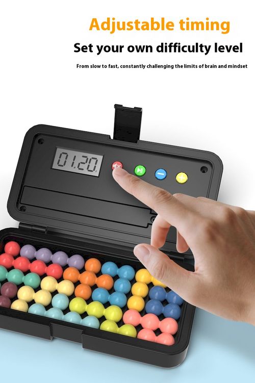 Family Timed Logic Bead Puzzle Toy | 2 Challenge Modes + Guide Book, Brain Training Game for Kids (3+) & Adults