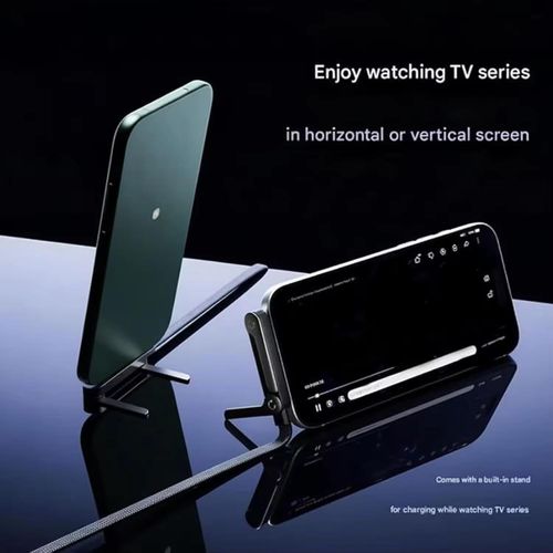 240W 2-in-1 type-C fast charging cable with phone stand for gaming office & car travel