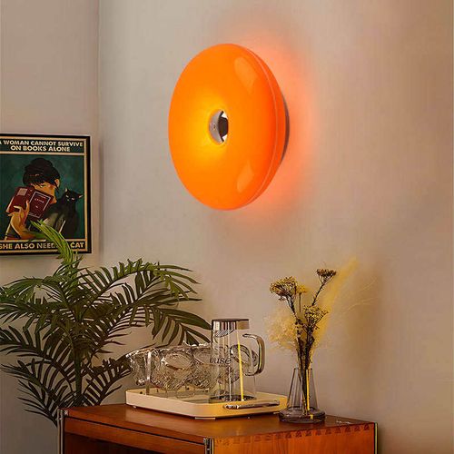 Rechargeable Donut LED Lamp | 3-Color Temperature Night Light for Bedroom & Desk, Dimmable, USB Charged, Modern Decor