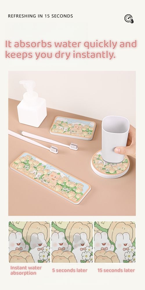 Diatomaceous earth coaster set (three pieces)