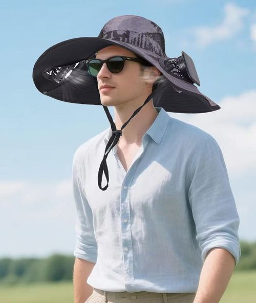 Solar fan hat