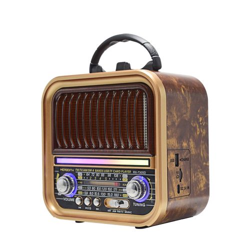 الراديو الفرعوني RX-730SD بضحكة الديسكو والباس القوي - شحن بالشمس وبطارية 18650