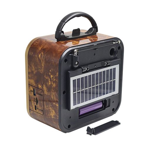 الراديو الفرعوني RX-730SD بضحكة الديسكو والباس القوي - شحن بالشمس وبطارية 18650