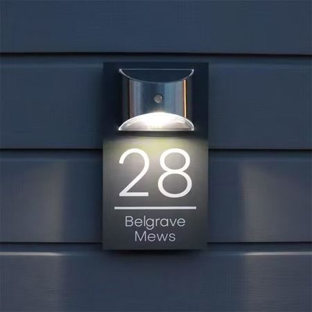 1-Personalised 3D Solar-Powered House Number Plate