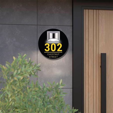 ​Bespoke Round Solar Illuminated Door Plaque​