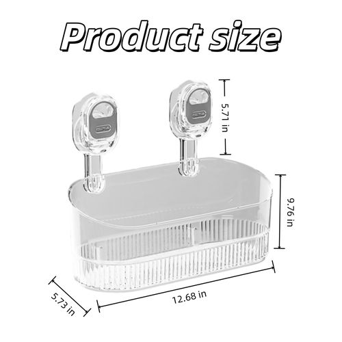 🚚 Fast Delivery Kenya 💵 COD Available Portable！Wall Mounted Suction Storage Basket Organizer For Bathroom Kitchen Space Saving Use