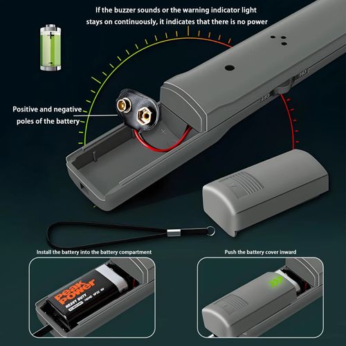 🔥Hot Seller🔥 COD！Metal Detector,180°Rotating Probe,Built-in Sensing Wire Enclosure,Convenient to Carry,ABS Material,Suitable for Outdoor Treasure Hunting in Multiple Scenarios SKU