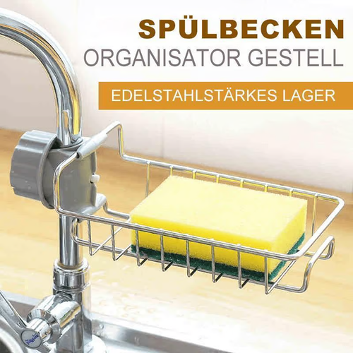 Sink organizer rack for kitchen and bathroom