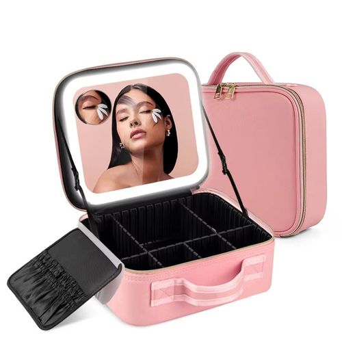 Travel Makeup Bag with LED Mirror  💄🎁