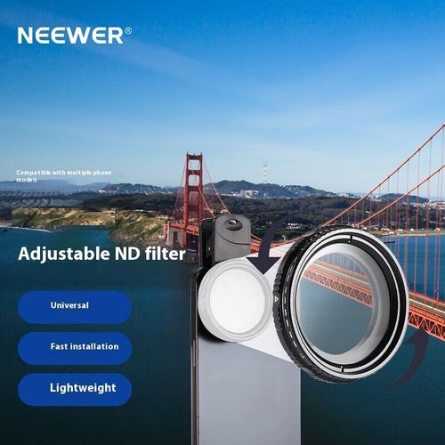 Adjustable Neutral Density Filter with Phone Clip NEEWER 37mm Clip On ND2-ND400 Phone Lens ND Filter📷