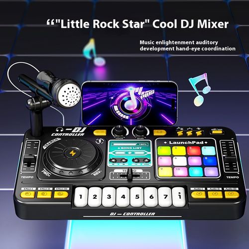 🎶✨Playable Bluetooth DJ turntable toy for children with microphone 🎁🎄🎉