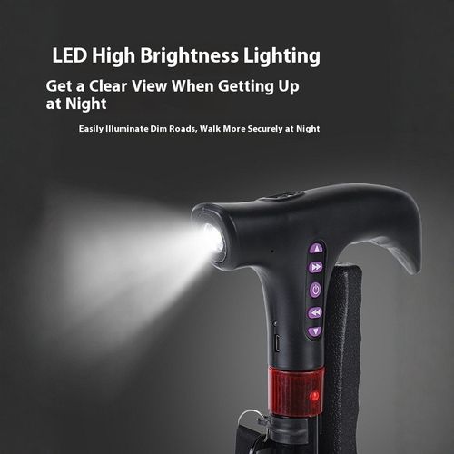 💟Smart Walking Stick with Radio, Light and Alarm Function for the Elderly and Mountaineering 👴👵