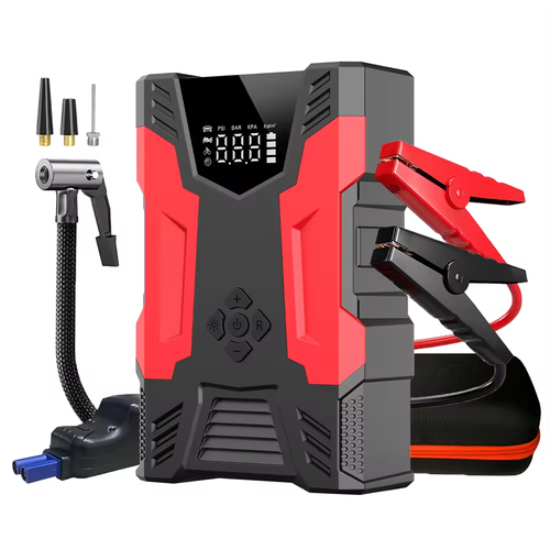4 in 1 Multi-Function Jump Starter with air Compressor Portable Jump Starter with air Pump 12v Lithium Battery Booster Pack