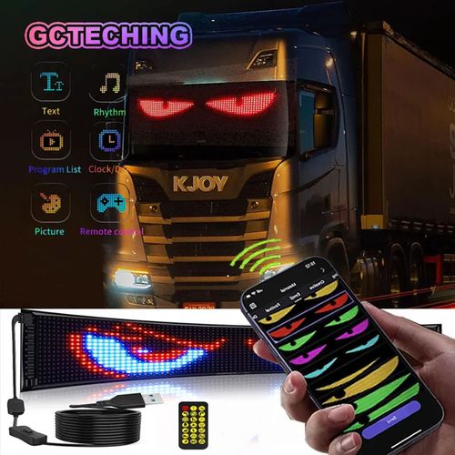 Extra-large size (4.73 inches x 23.43 inches)Colorful Eye Lamp Soft Screen for Car Windows