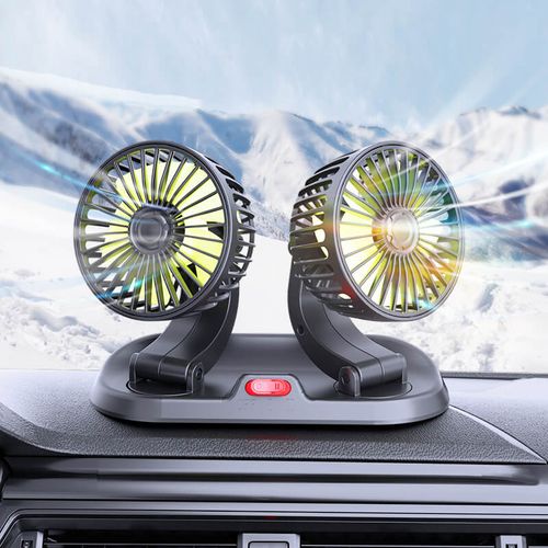 🔥Hot Sale--2024 Double Cooling Car Fan