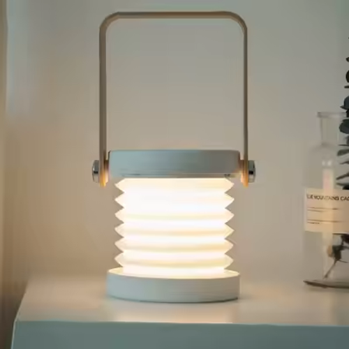 3 Light Modes Wood Handle Foldable Night Lights Rechargeable LED Telescopic table lamp