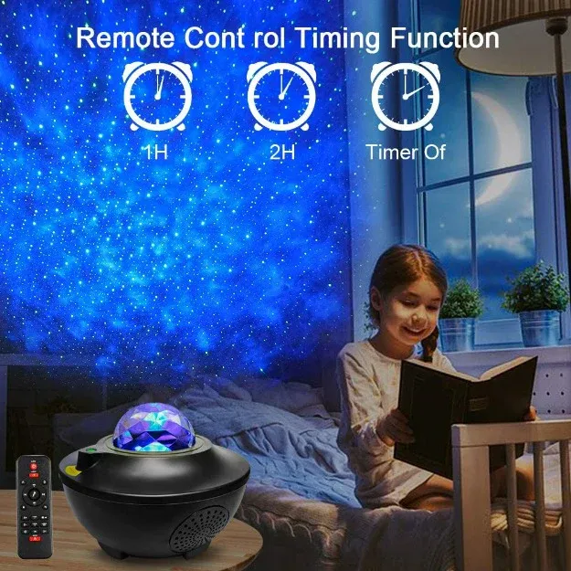 360° Rotating Starry Sky Projection Bluetooth Speaker