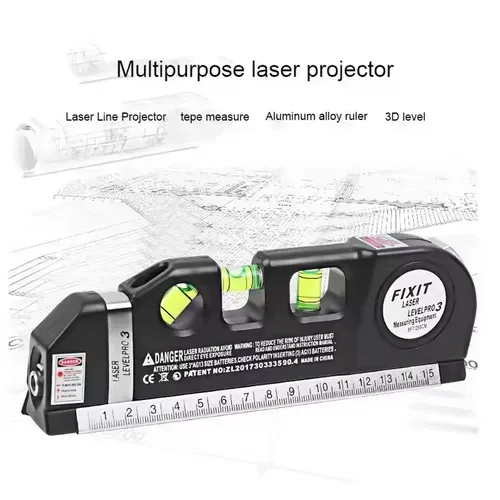 Multifunctional 4-in-1 infrared laser level 2.5m tape measure electronic laser level