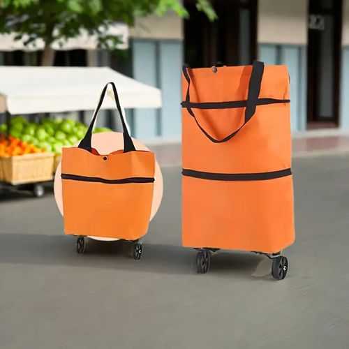 Foldable shopping bag with wheels 🛍️🛒-buy 1 get 1 free! 🎁