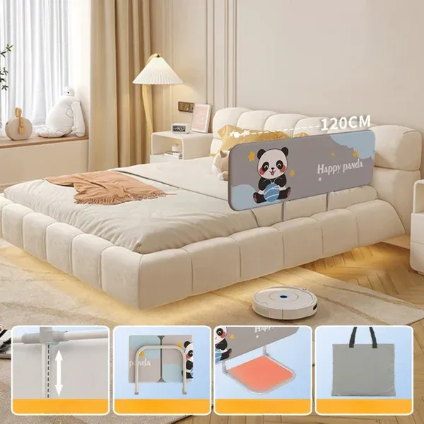 Portable Bed Guardrail Safe Foldable Sleep Protection