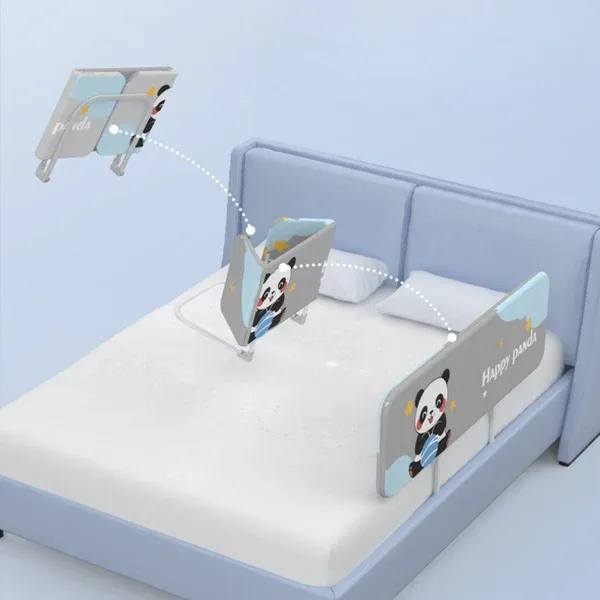 Portable Bed Guardrail Safe Foldable Sleep Protection