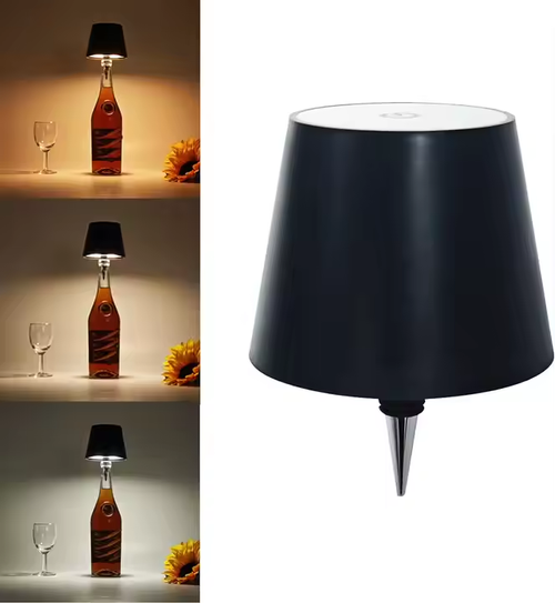 Creative Rechargeable LED Night Light Wine Bottle Lamp for Home Touch Control Table Lamp Room Decor Restaurant Atmosphere Bar