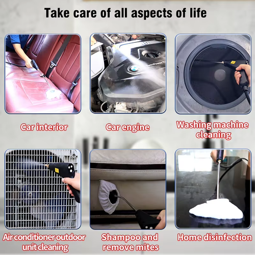 Upgraded 2500W Household High-Pressure Steam Cleaner with Digital Display