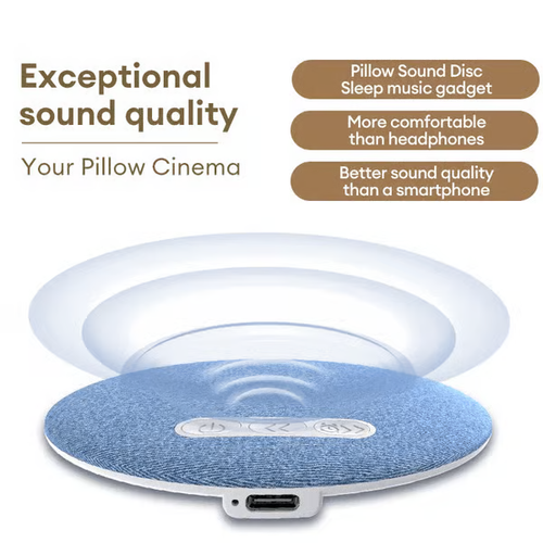 S1 Ultra-Thin Bluetooth Pillow Speaker with Bluetooth 6.0 - Bone Conduction Technology