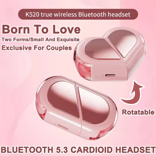 🌟Limited time offer 50% off🌟Heart Bluetooth Wireless Earbuds❤️🎵