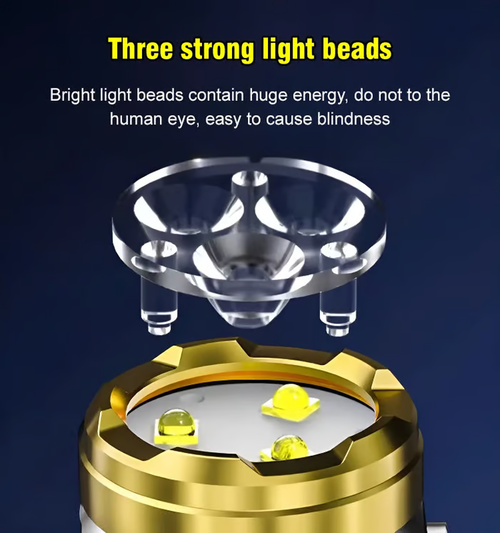 Hot-Selling Three-Eye Little Monster LED Flashlight Super Bright Long-Range Night Riding High Brightness Home Outdoor Use
