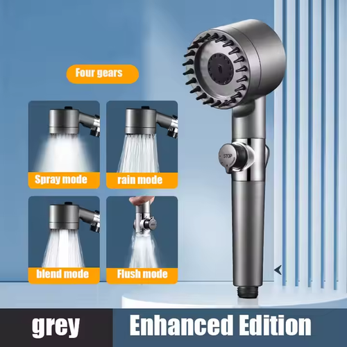 4 Modes Adjustable Shower Set 4 in 1 Massage Shower High Pressure Water Saving Handheld Shower Head