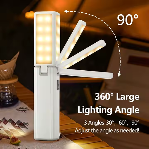 6 in 1 Waterproof IP65 Foldable LED Camping Lamp with 3 Light Modes ABS USB Rechargeable Outdoor Mobile Power Source for Fishing