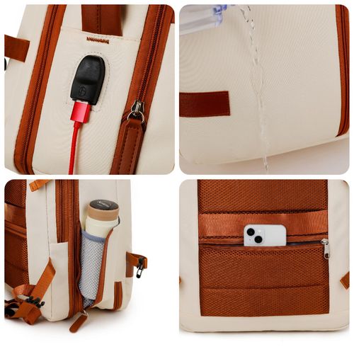 Large Capacity Luxury Commuter Backpack with USB Type-C Charging Port