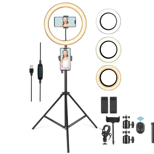 🔥LED Ring Light With Phone Tripod Stand Kit 🎄🔥