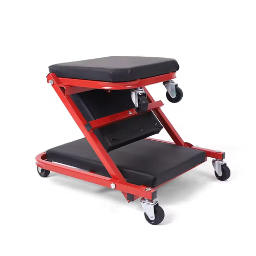 2 in 1 Mechanics Creeper Z Fold Rolling Garage Seat