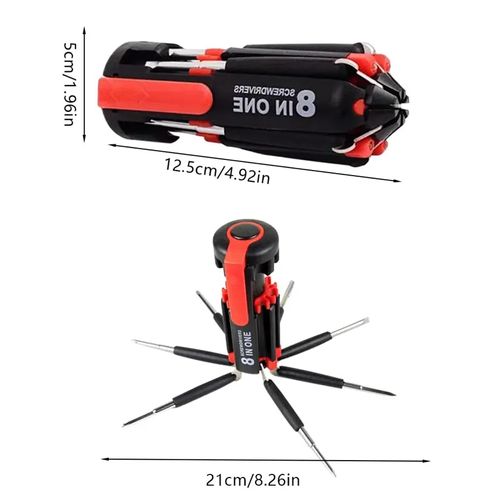 8 Screwdrivers in 1 Tool with Worklight and Flashlight