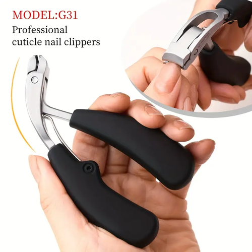 Large Opening Anti-splash Nail Cutter Stainless Steel Curved Trimmer Ergonomic Design