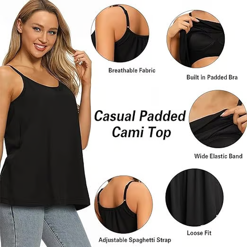 🏆Loose-fitting Tank Top With Built-in Bra