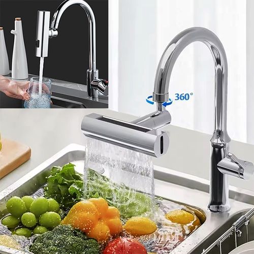3-in-1 Faucet Upgrade: 360° Rotation, Spray