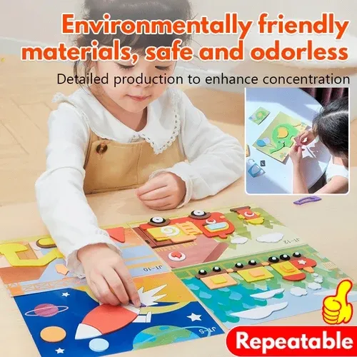DIY handmade 3D stickers for children（36 pieces set ）
