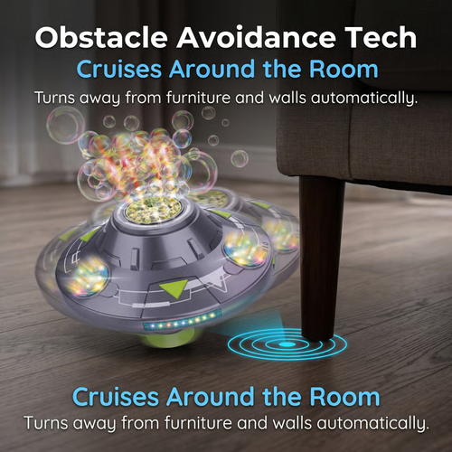 🔥Multifunction Bubble Machine, Automatic Rotating Disc Toy
