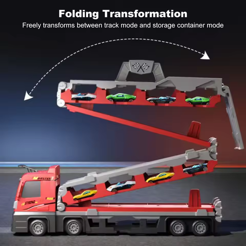 Foldable Track Alloy Transforming Carrier Truck Toy