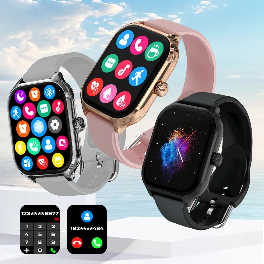 H9 Smartwatch Bluetooth Call Message Alert Heart Rate Monitor 2.01 Screen⌚