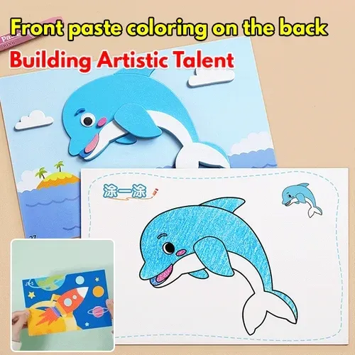 DIY handmade 3D stickers for children（36 pieces set ）
