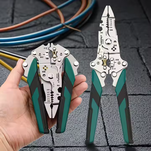Electrician special pliers needle-nosed cutting crimping wire winding household peeling tool folding wire stripping pliers