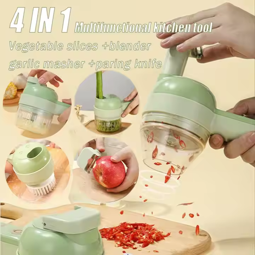 💥4-in-1 hand-held electric vegetable chopper